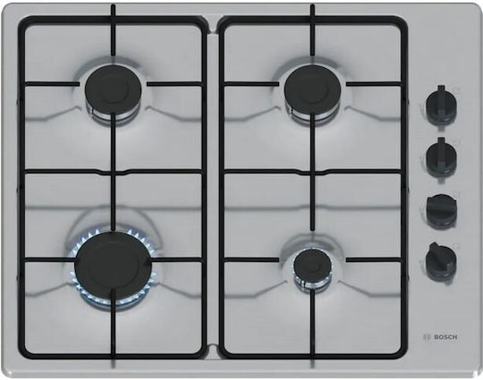 Bosch Serie 2 Natural Gas Cooktop Autonomous 58x51.8εκ. Silver
