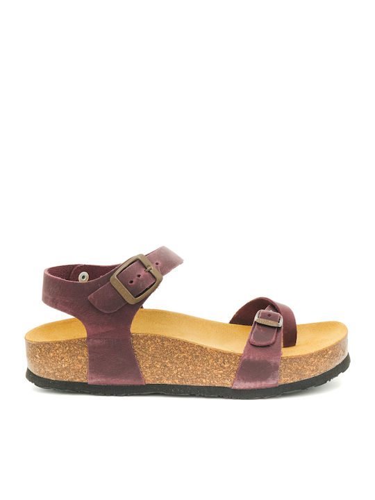 Plakton Leather Women's Flat Sandals with Strap...
