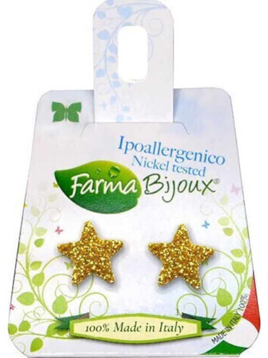 Farma Bijoux Hypoallergen Kinder Ohrringe Nieten Sterne aus Gold