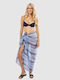Green Women's Pareo 08-0162 Indian Cotton Blue