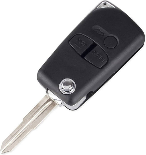 Mitsubishi Electric Carcasă cheie auto cu lamă cu 3 butoane pentru Mitsubishi