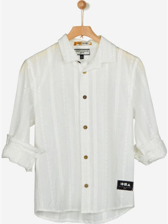 Kids Shirt Long Sleeve White