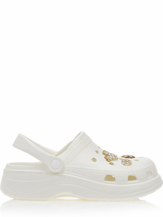 Tsoukalas Damen Clogs Weiß