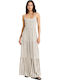 Tropical Glow Summer Maxi Dress with Ruffles