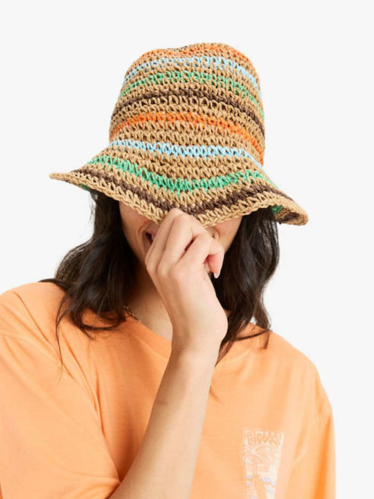 Roxy Wicker Women's Bucket Hat Candied Peacy Beige
