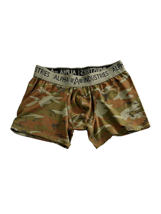Alpha Industries Men's Boxer Woodland Camouflage