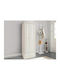 Ușă dublă Dulap de Haine Saltoro 137 White 65x45x180cm