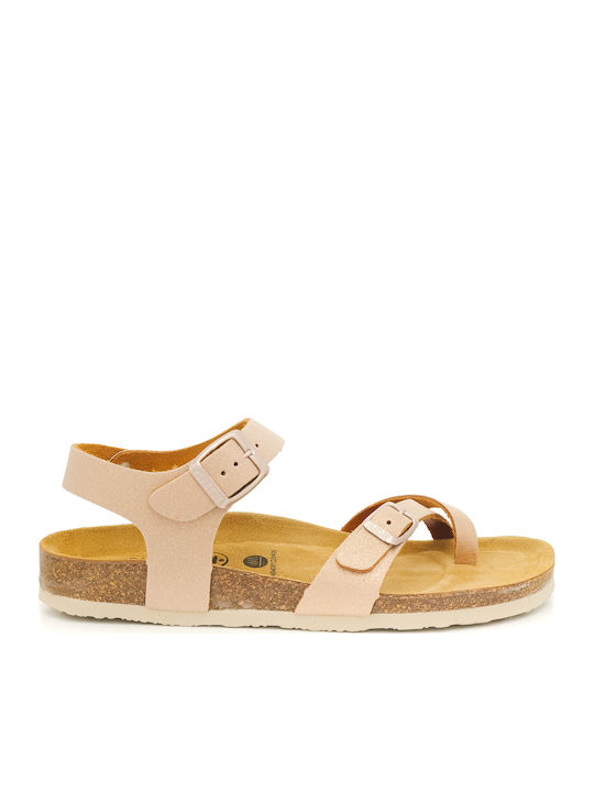 Plakton Leather Women's Flat Sandals with Strap...