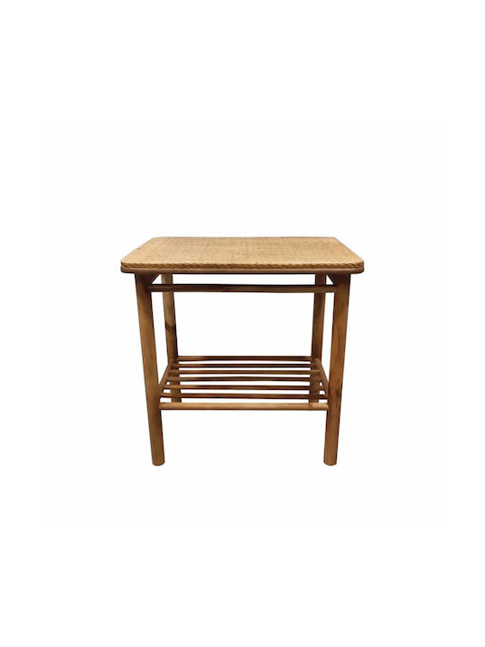 Hölzernes Gartenhocker Exterieur Kamira Natur 60,5x40,5x61cm