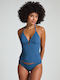 Scallop Blue Bikini Top