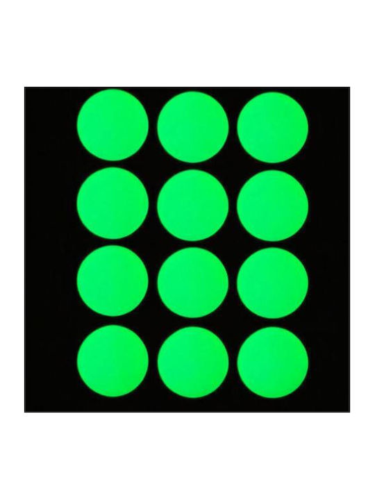 12 Pieces Pack of Peva Non-Slip Glow in the Dark Stickers for Bathroom Stairs Floor Round 8cm