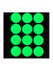 12-Piece Pack of Peva Non-Slip Glow-in-the-Dark Stickers for Bathroom Stairs Floor Round 10cm