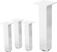 ML-Design Metallic Furniture Leg Suitable for Table / Coffee Table 8x8cm White