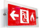 Sign 15x30cm ''Emergency Exit Left'' Red Thickness 5mm Acrylic Plexiglass 268811