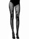 Women's Pantyhose 20 Den Black with Print