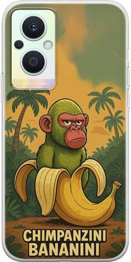 Гъвкав прозрачен силиконов калъф Brainrot Chimpanzini Bananini за Oppo Reno 7 Lite 5G