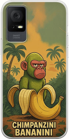 Carcasă flexibilă din silicon transparent TPU Brainrot Chimpanzini Bananini Tcl 408