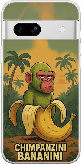 Гъвкав TPU прозрачен силикон Brainrot Chimpanzini Bananini за Google Pixel 7a 5g