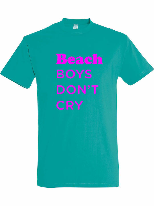 T-Shirt Unisex "Beach Boys Don't Cry" Karibikblau