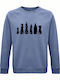 Sweatshirt Unisex Organic " Dark Knight Batman Chess " Blue