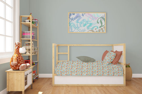 Dimcol Set Lenjerie De Patut Bebe Fox 120x160 Cm