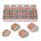 Clema Set of Quick Connectors, Quick Lever Terminal Blocks for Electrical Installations with 2, 3, 5, and 8 Pins, Type 222 35buc