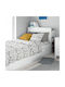 Dimcol Seturi de cearșafuri Single Bumbac White-grey 160x240cm 3buc