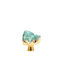 M02 Mâner Mobilier din Cristal & Metal Gold / Green 1buc