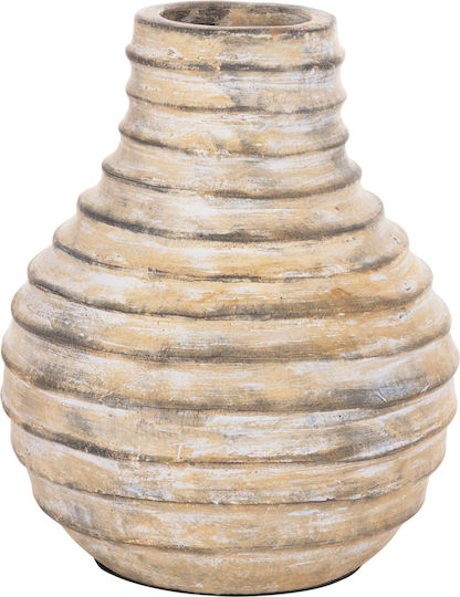 HomeMarkt Βάζο Πήλινο Vermo Μπεζ Φ27xΥ30cm