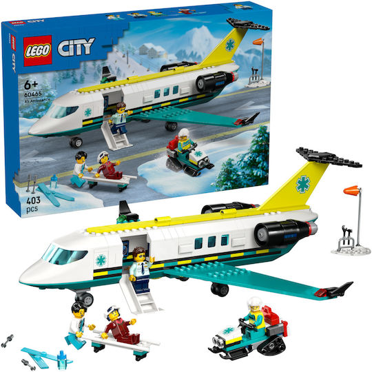LEGO City Emergency Air Ambulance Airplane for Ages 6+ 403 Pieces