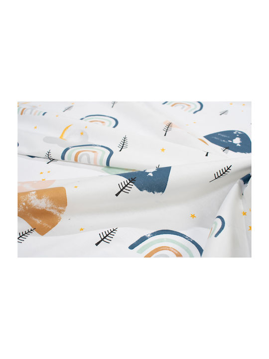 Dimcol Rainbow Cotton Changing Pad White 80x80cm.