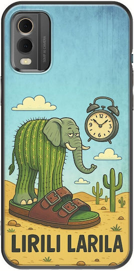 Brainrot Lirili Larila Nokia C32 Black TPU Black Silicone