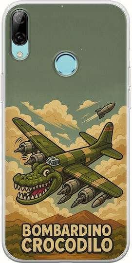 Brainrot Bombardino Crocodilo Huawei Y7 2019 Flexible TPU Transparent Silicone