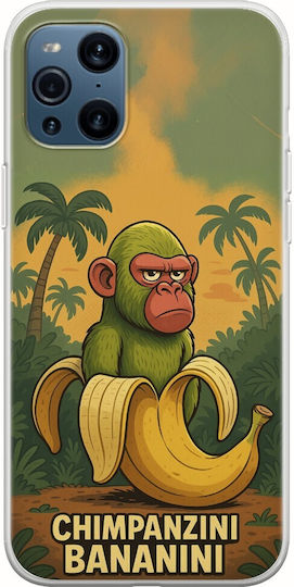 Brainrot Chimpanzini Bananini Oppo Find X3 Pro 5g Гъвкав TPU Прозрачен Силикон