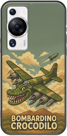 Carcasă Brainrot Bombardino Crocodilo Huawei P60 Pro Negru TPU Silicon Negru