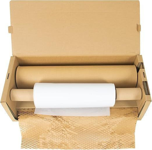 Ρολό Kraft 3d Honeycomb Paper 80m Λευκό 135m