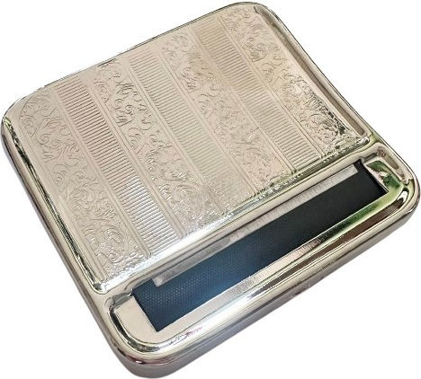 Silver Classic Waterproof Rolling Paper Case Pattern Design