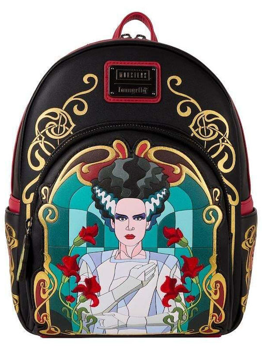 Loungefly Universal Monster Bride Kids Bag Backpack Black 23cmx12cmx23cmcm Universal Monsters Bride Frankenstein Mini