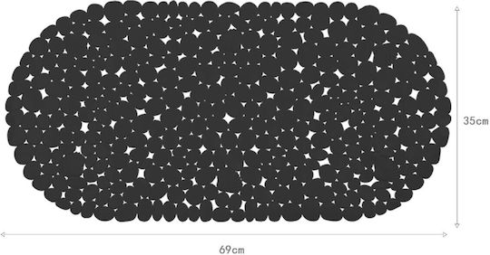 Galifas Badematten Oval GB-585686-2 Schwarz