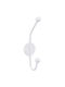 Wallity Wall Hanger Metal 2 Hooks White 6x24x9cm