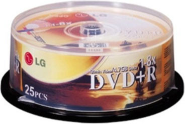 DVD+R Optische Medien 4,7 GB LG 8x Pack 25