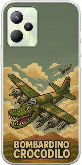 Brainrot Bombardino Crocodilo Realme Narzo 50a Prime Flexible Tpu Διάφανη Σιλικόνη