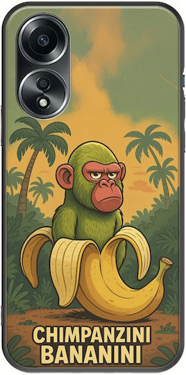 Brainrot Chimpanzini Bananini Oppo A78 5g Black TPU Black Silicone
