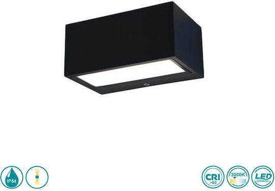 Lutec Gemini Wall-Mounted Outdoor Light LED IP54 with Warm White Light Double Beam