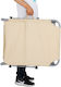 Bakaji Beach Sunbed Grey Foldable Metallic with Shader