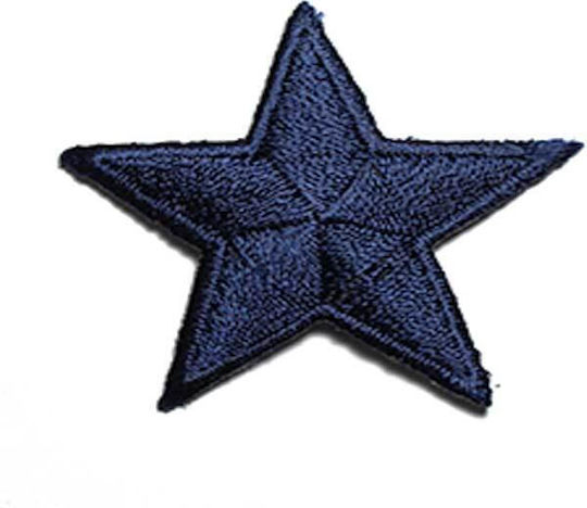 Θερμοκολλητικό Μοτίφ Στάμπα Αστέρι Μπλε 4.5cm X 4.5cm 1τεμ