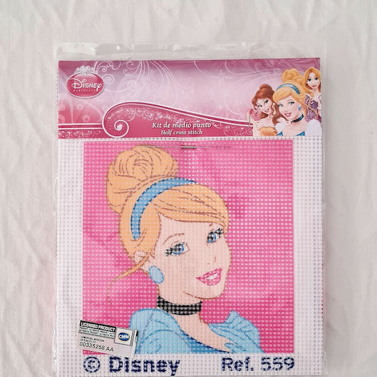 Σετ Κεντήματος Disney Πριγκίπισσες Περιλαμβάνει Κλωστές Βελόνα Συνολικές Διαστάσεις Καμβά 15x18 Διάσταση Σχεδίου 12x12