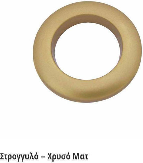 Plastic Curtain Rings Round 1 Piece Φ Matte Gold 20mm