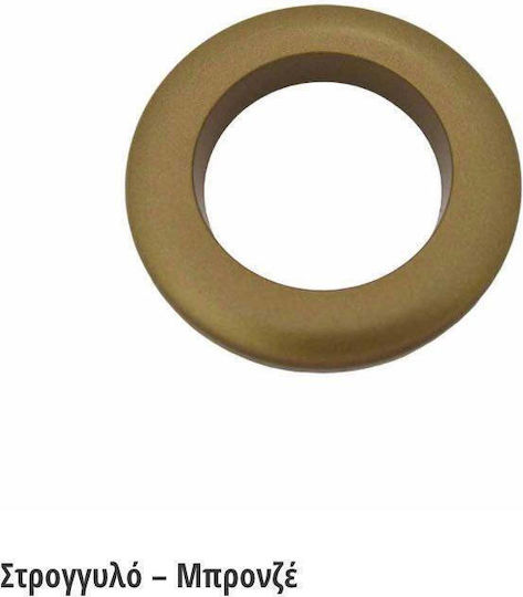 Plastic Round Curtain Rings 1 Piece Φ Bronze 28mm