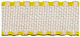 Embroidery Band 100% Cotton 7cm Width White Yellow Price Per Meter